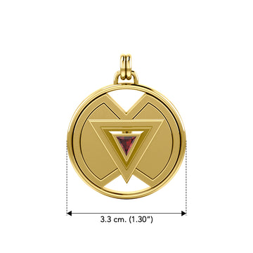 Symbol Of Femininity Solid Yellow Gold Pendant by Sibylle Grummes GPD1239